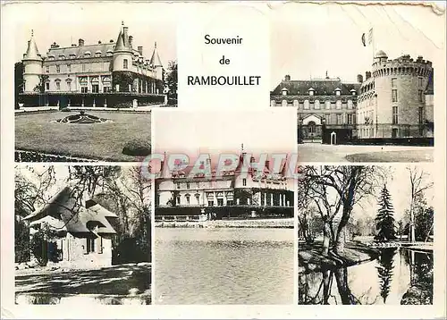 Moderne Karte Rambouillet le Chateau Vue d'Ensemble