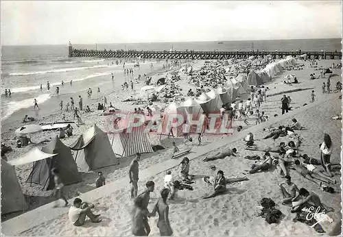 Moderne Karte Capbreton (Landes) la Plage et la Jetee