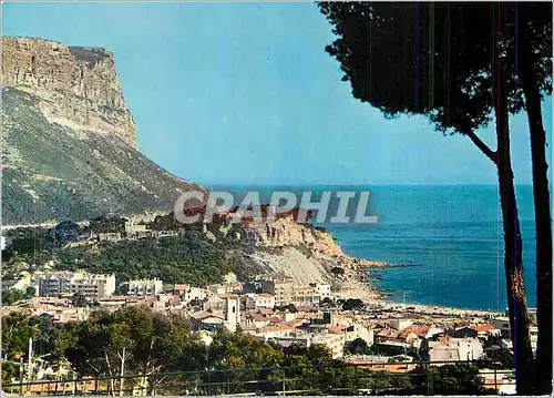 Moderne Karte Cassis (Bouches du Rhone) le Vieux Chateau et le Cap Canaille