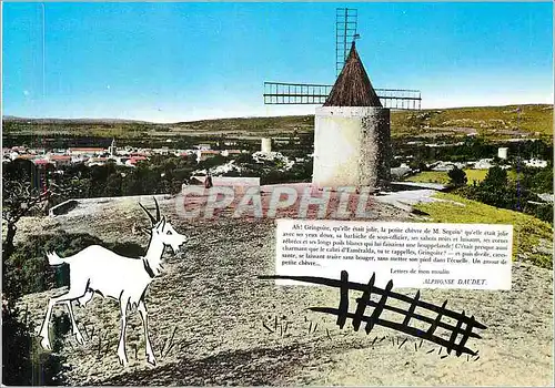 Cartes postales moderne Fontvieille (B du Rh)Paysages de Provence le Moulin d'Alphonse Daudet  Chevre