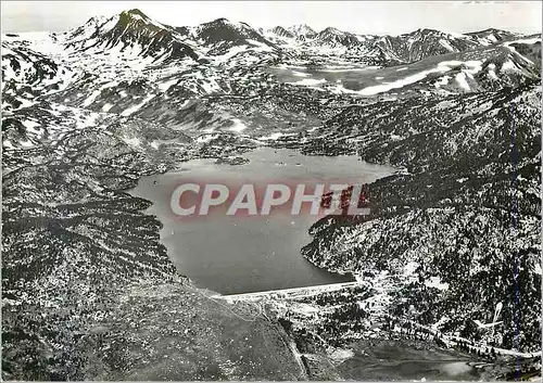 Moderne Karte En avion au Dessus de Lac des Bouillouses (Pyrenees Orientales)