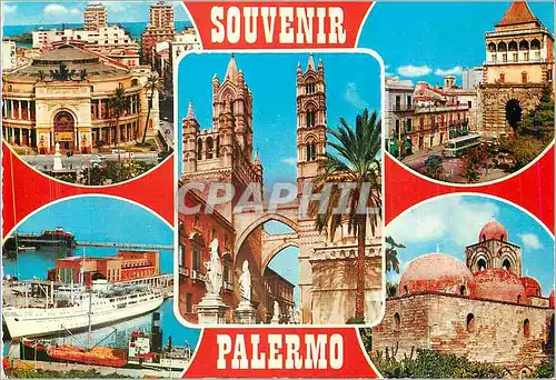 Moderne Karte Souvenir Palermo