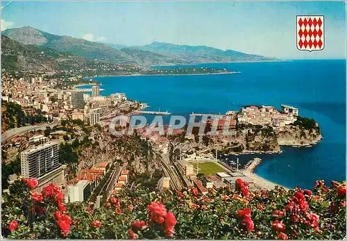 Cartes postales moderne La Principaute de Monaco Vue Generale de Monaco et Monte Carlo
