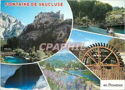 Moderne Karte Fontaine de Vaucluse en Provence Pays de Sources et de Lumiere