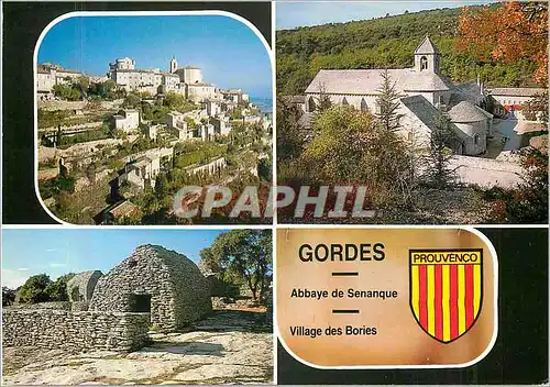 Cartes postales moderne Gordes Village au Soleil Le Site L'Abbaye de Senanque Le Village des Bories En Provence (Plateau