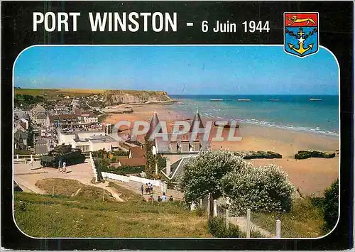 Cartes postales moderne Arromanches (Calvados) Port Winston 6 Juin 1944 Militaria
