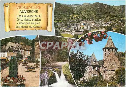 Moderne Karte Vic sur Cere Auvergne Au Pied des Monts du Cantal Divers Aspects de la Ville et le Pas de Cere