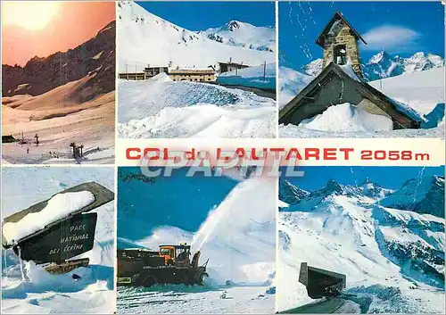 Moderne Karte Col du Lautaret 2058 m (Htes Alpes) Altitude 2058 m