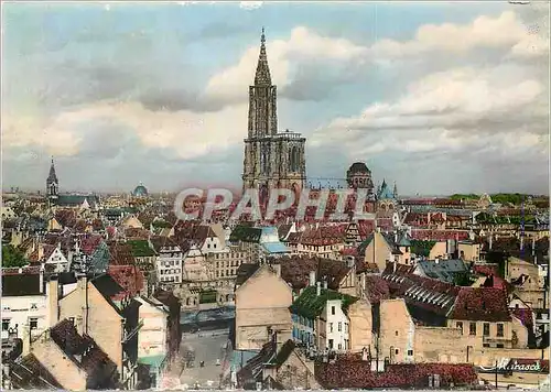 Moderne Karte Strasbourg Vue Generale et la Cathedrale