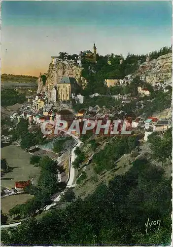 Cartes postales moderne Rocamadour (Lot) Vue Prise de la Route de l'Hospitalet