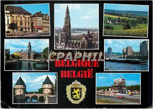 Moderne Karte Un Bonjour de Belgique