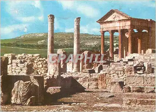 Moderne Karte Dougga Ruines Romaines
