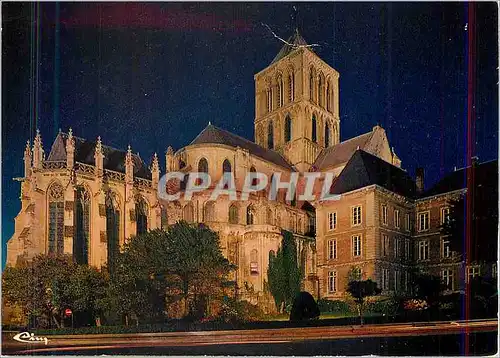 Cartes postales moderne Fecamp (Seine Mar) Eglise de la Trinite Illuminee Ancienne Abbatiale (fin du XIIe XIVe S)