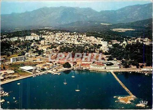 Moderne Karte Charmes et Couleurs de la Corse Porto Vecchio Vue d'Ensemble du Port et de la Ville