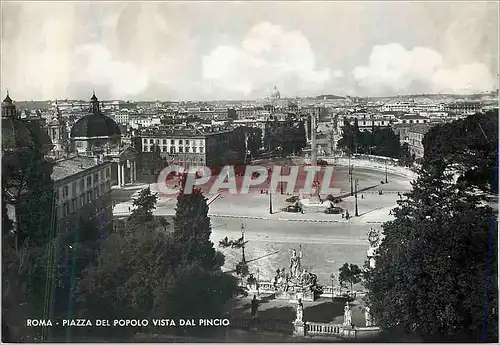 Moderne Karte Roma Piazza Del Popolo Vista Dal Pincio