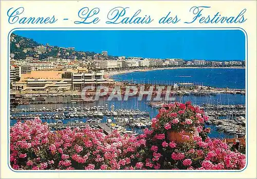 Moderne Karte Cannes (Alpes Maritimes) Cote d'Azur French Riviera Vue Generale du Port