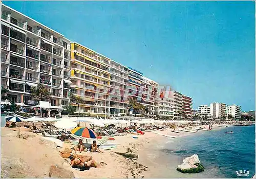 Moderne Karte Juan les Pins (A M) les Plages et le Quartier Neuf Reflets de la Cote d'Azur