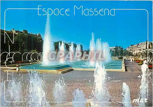 Moderne Karte Nice la Cote d'Azur le Jardin de l'Esplanade du Paillon