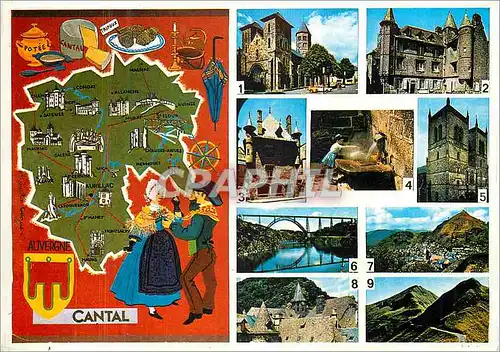 Cartes postales moderne le Cantal Mauriac Salers Aurillac Chaudes Aigues Saint Flour Garabit Murat Vic sur Cere Le Puy M