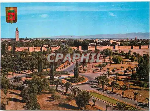 Cartes postales moderne Marrakech Rond Point du Casino et Bab Jdid
