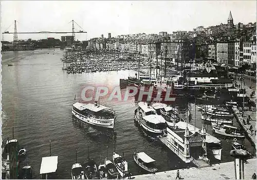 Cartes postales moderne Marseille Le Vieux Port et le Pont Transbordeur Bateaux