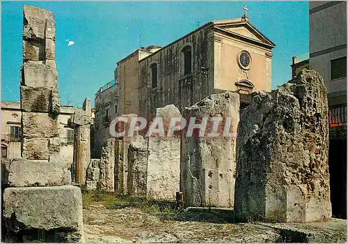 Moderne Karte Siracusa Temple d'Apollon et Eglise de St Paolo