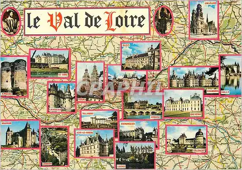 Cartes postales moderne les Merveilles du Val de Loire