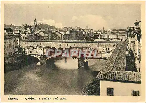 Cartes postales moderne Firenze l'Arno e Veduta Dei Ponti