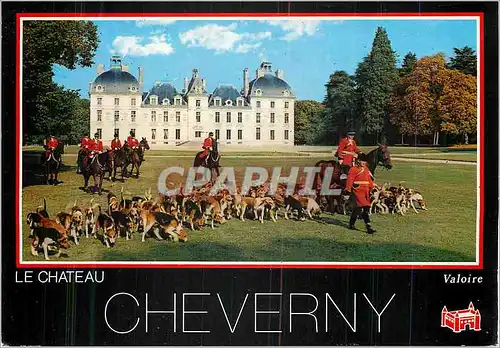 Moderne Karte Cheverny (Loir et Cher) Chateaux de la Loire Chasse Chiens