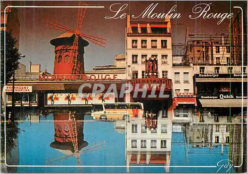 Moderne Karte le Moulin Rouge Variations Parisiennes
