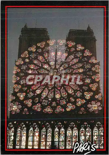 Cartes postales moderne Paris Rosace de Notre Dame