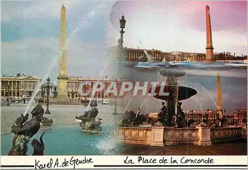 Cartes postales moderne Paris la Place de la Concorde