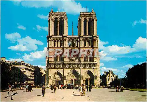 Moderne Karte Paris la Cathedrale Notre Dame et son Parvis