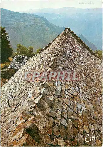 Cartes postales moderne Toit en Lauzes de Schiste a Lignotets ou en Ailes de Moulin