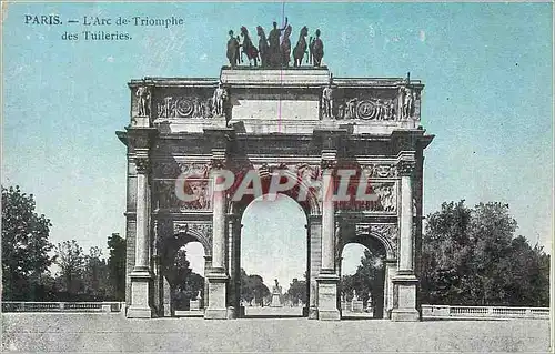 Cartes postales Paris l'Arc de Triomphe des Tuileries