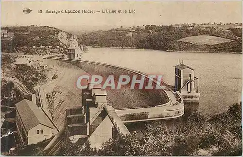 Ansichtskarte AK Barrage d'Eguzon (Indre) l'Usine et le Lac