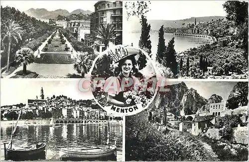 Cartes postales moderne Menton les Jardins Menton Vue de Garavan