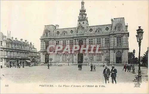 Ansichtskarte AK Poitiers la Place d'Armes et l'Hotel de Ville