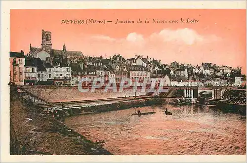 Ansichtskarte AK Nevers (Nievre) Jonction de la Nievre avec la Loire