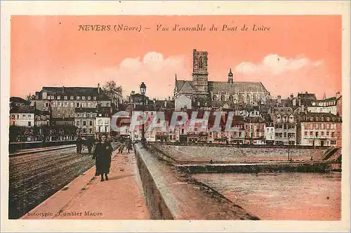 Ansichtskarte AK Nevers (Nievre) Vue d'Ensemble du Pont de Loire