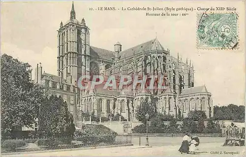 Ansichtskarte AK le Mans la Cathedrale St Julien (Style Gothique)