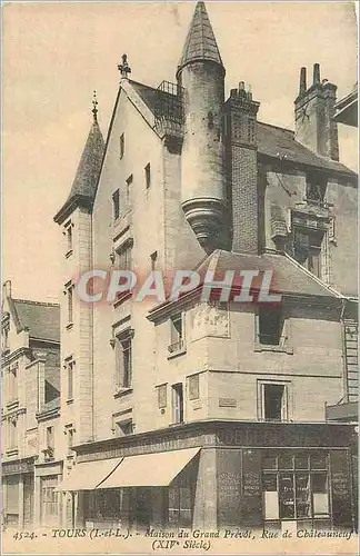 Cartes postales Tours (I et L) Maison du Grand Prevot Rue de Chateaunneuf (XIVe Siecle)