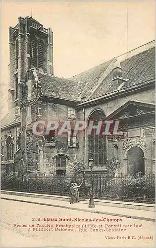 Ansichtskarte AK Vieux Paris Eglise Saint Nicolas des Champs