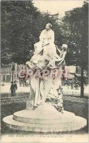 Ansichtskarte AK Paris (XVIIe) Statue de Dumas Fils