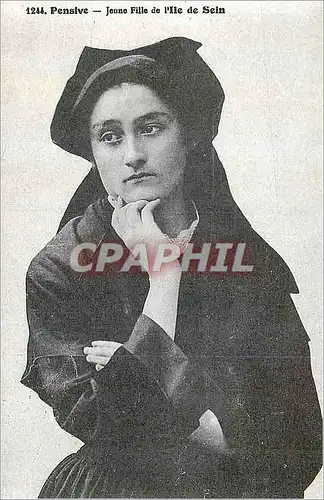 REPRO L'Ile de Sein Jeune Fille de Pensive