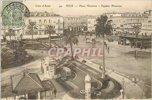 Cartes postales Nice Place Massena Square Massena Cote d'Azur Tramway