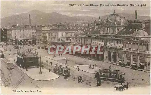 Cartes postales Nice Place Massena le Casino Municipal Tramway