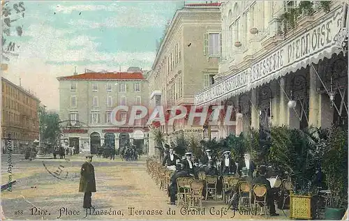 Cartes postales Nice Place Massena Terrasse du Grand Cafe