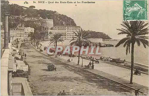 Cartes postales Nice Quai des Etats Unis et les Ponchettes