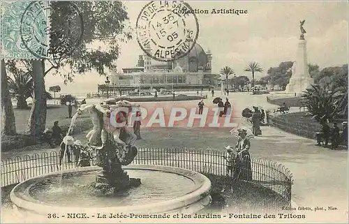 Cartes postales Nice la Jetee Promenade et les Jardins Fontaine des Tritons